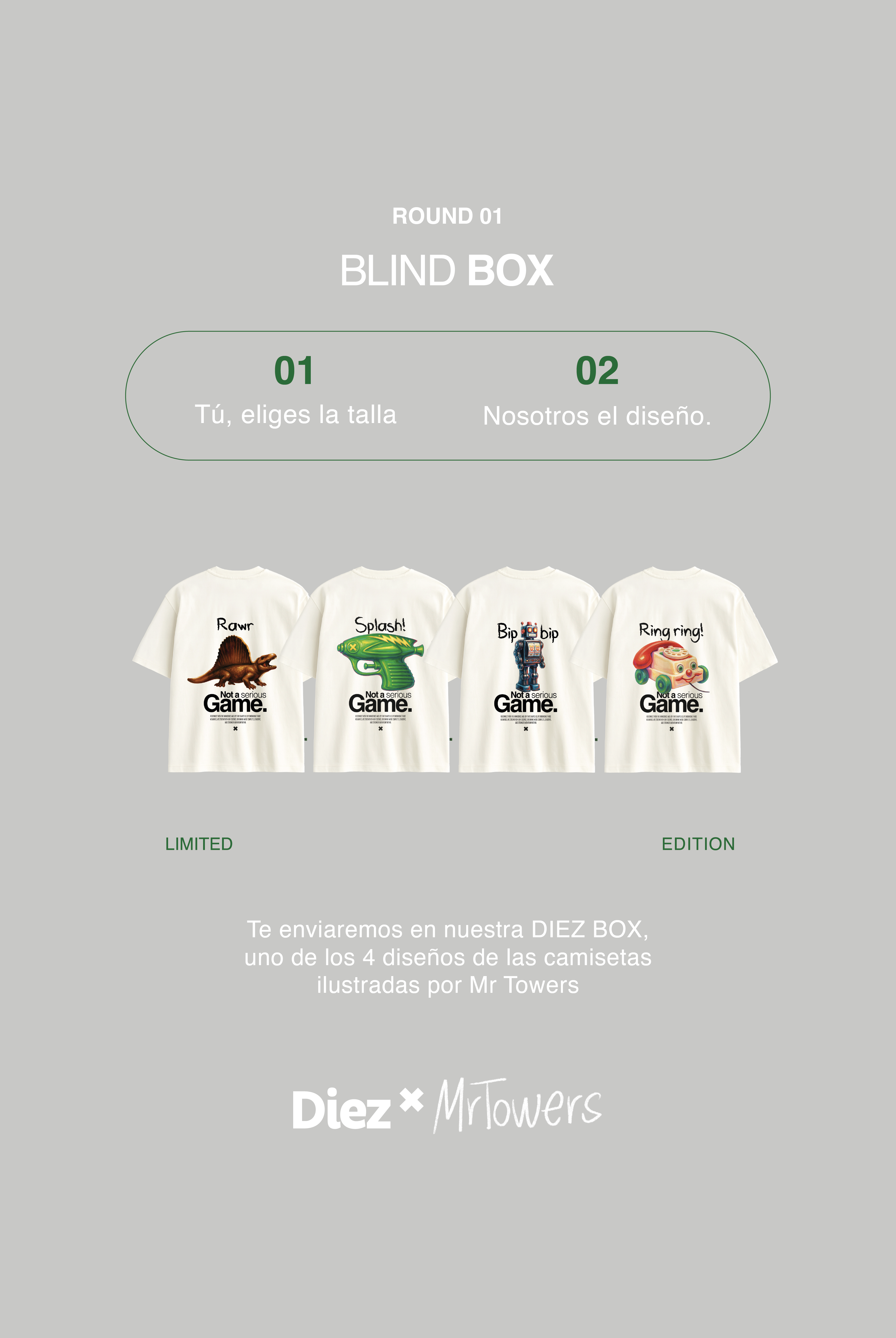CAMISETA BLIND BOX - DIEZ X MR TOWERS