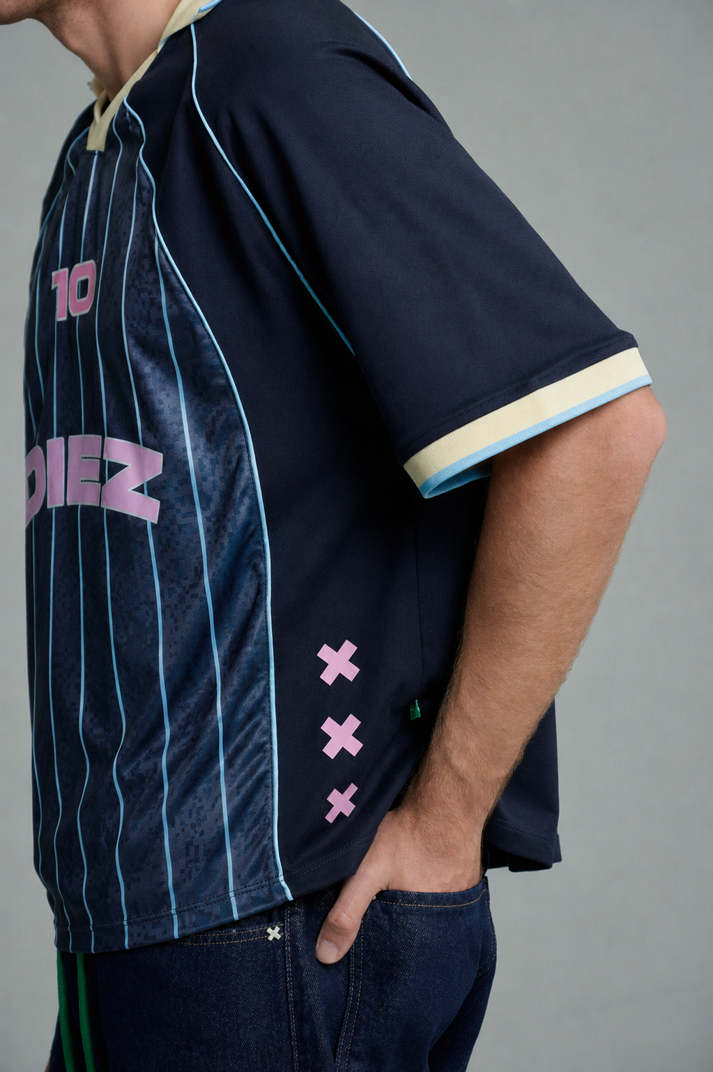 CAMISETA FÚTBOL AZUL