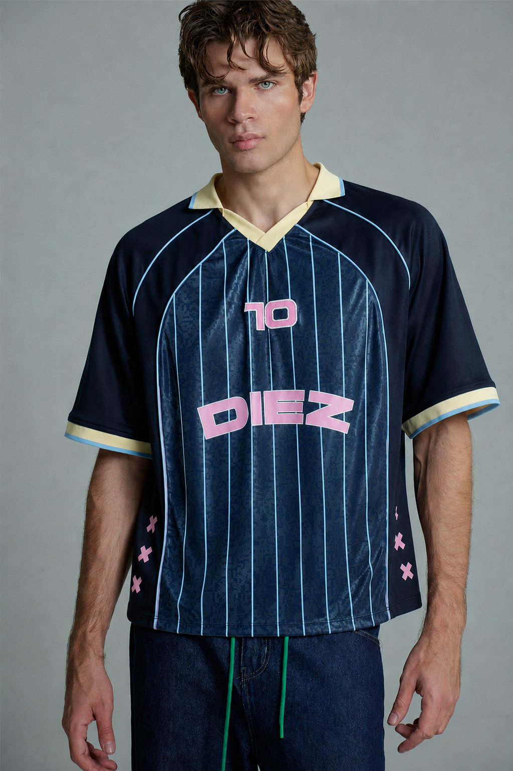 CAMISETA FÚTBOL AZUL